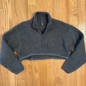 SKIMS Cropped Fleece Sweatshirt